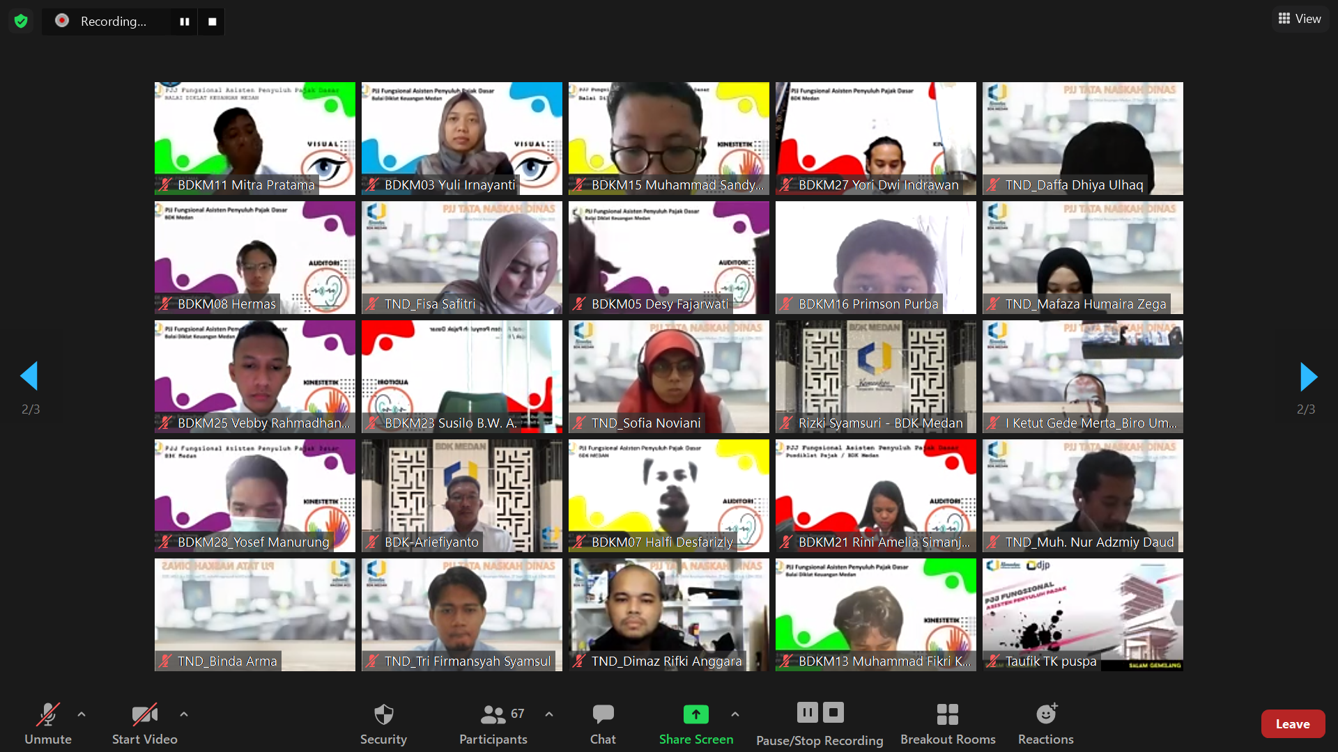 Pembukaan PJJ Fungsional Asisten Penyuluh Pajak Dasar Angkatan II dan PJJ Tata Naskah Dinas